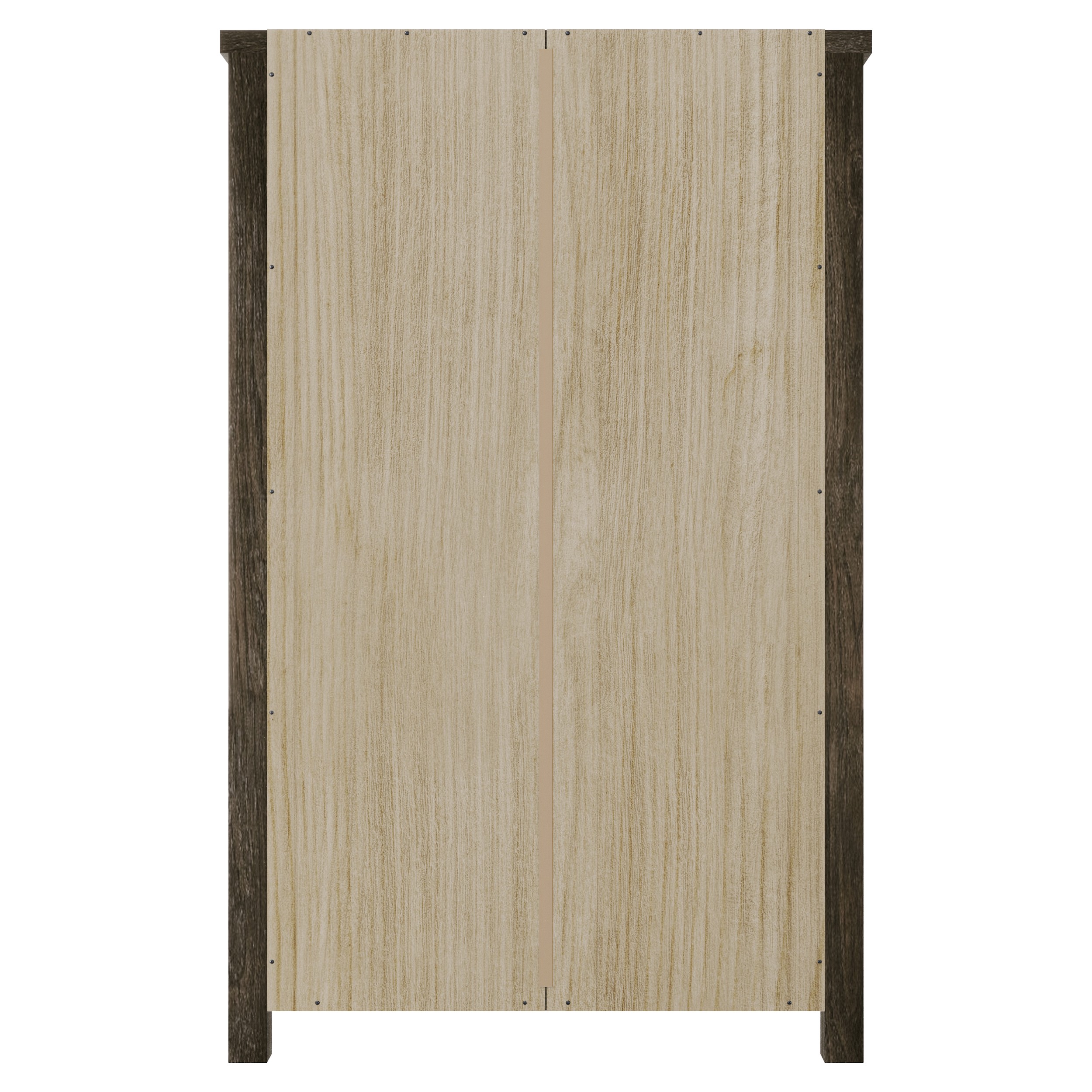 Home Design Racine 5-Drawer Chest, Brown Oak, Wood, Classic Bedroom Storage