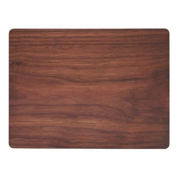 SARO 2876.BR1216B 12 x 16 in. Oblong Wood Print Design Table Mats  Brown - Set of 4