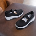thumbnail image 4 of pwidon Toddler Girls Mary Jane Walking Shoes Breathable Mesh Non Slip Lightweight Kids Casual Sneakers Black 33, 4 of 6
