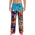 thumbnail image 2 of Lsque Mario Print Men's Pajama Pants, Lounge Pant - Comfortable Home Wear,Elastic Waistband, Stylish Design-Large, 2 of 9