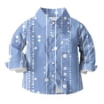 thumbnail image 4 of AUNVITO Boys & Girls Polka Dot Print Button Down Shirt Long Sleeve Casual Shirt Jacket Spring Summer 3-16 Years, 4 of 5