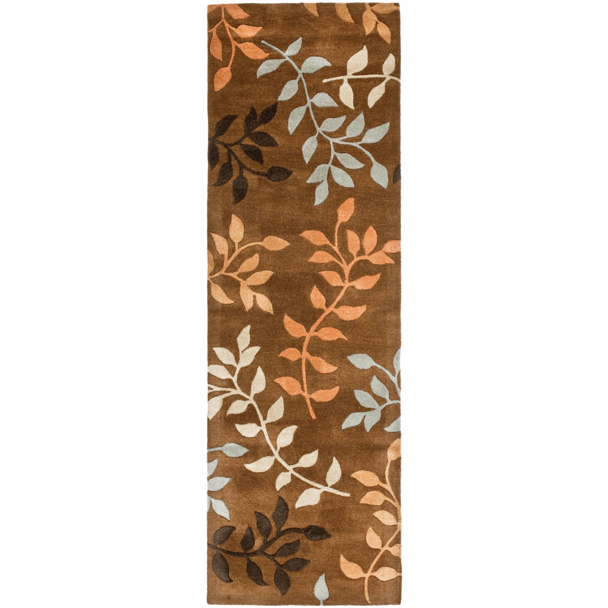 SAFAVIEH Soho Melba Floral Wool Runner Rug, Brown/Multi, 2'6" x 8
