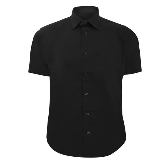 Russell Collection Mens Short Sleeve Easy Care Fitted Shirt