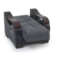 thumbnail image 3 of Ottomanson Convertible Accent Armchair with Hidden Storage, Firm Comfort Seating, Gray, 3 of 5