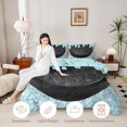 thumbnail image 3 of Erosebridal Ice Hockey Ice Cream Queen Comforter Set 3pcs for Teens Boys,Kids Sport Theme Bedding Comforter Set,Black Reversible,Super Cozy Room Decor, 3 of 6