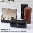 thumbnail image 4 of Watch Roll Case PU Leather Bracelet Display Storage Pocket Jewelry Hand Chain Protection Show Organizer Box Men Women Strip Black, 4 of 9