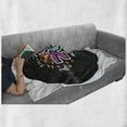 thumbnail image 6 of 70s Party Soft Flannel Fleece Blanket, Music Theme Colorful Stars Flowers Notes Record Vinyl Discography Artwork Print, Cozy Plush for Indoor and Outdoor Use, 70" x 90", Multicolor, by Ambesonne, 6 of 6