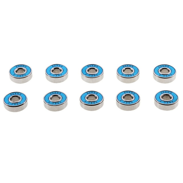 10 Unids Premium ABEC-9 608RS Rodamiento de Ruedas de Skate Rodamiento de , Azul, como se describe shamjiam Roller Skate Wheel Bearings