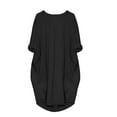 thumbnail image 3 of Juebong Midi Summer Dreses for Women Plus Size 3/4 Sleeve Beach Dresses Casual Loose Fit Solid Pockets Work Dress, 3 of 4