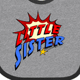 thumbnail image 4 of Inktastic Little Sister Superhero Girls Baby Bib, 4 of 4
