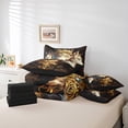 thumbnail image 4 of White Wolf Bed in a Bag 7 Piece King Size Cool Animal Wolf Bedding Sets Bohemian Exotic Comforter Set with Sheets 3D Wildlife Wolf Bed Set Boho Wolf Sheets, 4 of 5