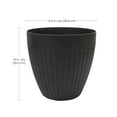 thumbnail image 3 of Jardinière côtelée TierraVerde Madison noire 14 po, 3 of 6