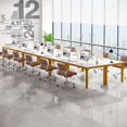 thumbnail image 3 of Tribesigns 6.5FT Conference Table, 78 Inch Rectangular Meeting Table with Metal Legs, Large Office Seminar Table for 6 to 8 People (Only Table), 3 of 5