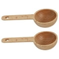 thumbnail image 2 of Miangastore 2Pcs Scoops Practical Wooden Spoons Simple Measuring Tools, 2 of 8