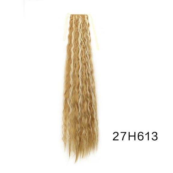 ERDOUY 33.5" Long Wavy Synthetic Ponytail Extension – Women’s Wrap-Around Clip-in Hairpiece | Natural,Looking Fake Ponytail for Voluminous Styling, Sand