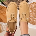 thumbnail image 2 of Women’s Leather Oxford Shoes Trendy Casual Loafers with Arch Support – Lightweight Non-Slip Casual Work Shoes Yellow 9.5(43), 2 of 9