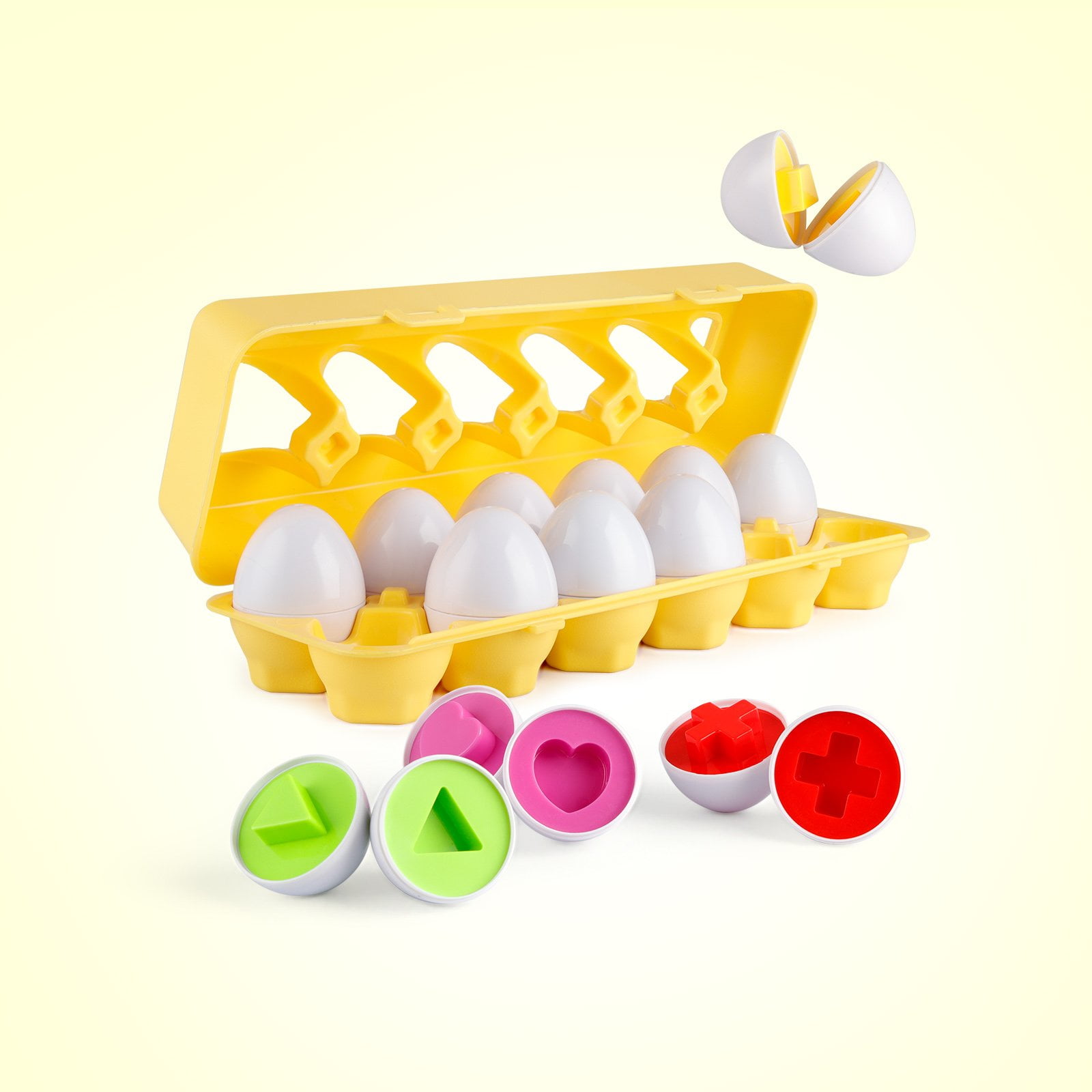 Color & Shape Sorter Matching Egg Set Educational Learning Toy Kids Gifts 12pcs 