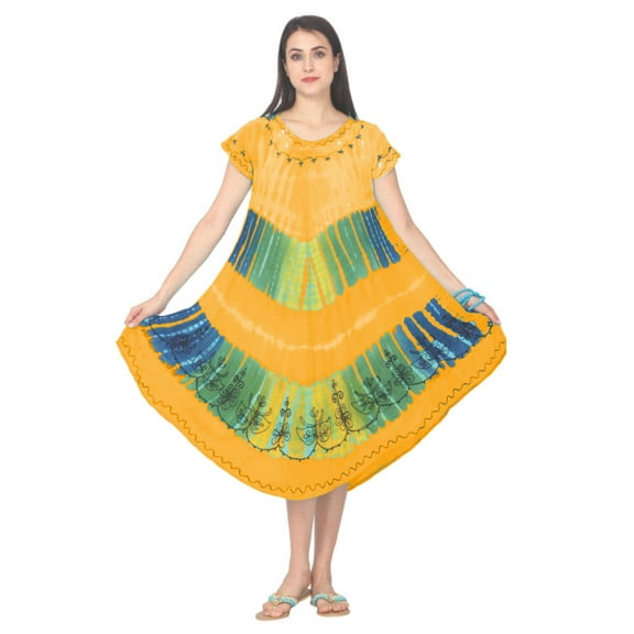 Women's Summer Casual Rasta Sundress Pefect for Beach, Outing, Summer, Coverup