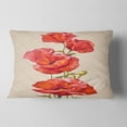 thumbnail image 2 of Designart Bunch of Poppies Vector Art - Floral Throw Pillow - 12x20, 2 of 5