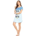 thumbnail image 2 of 25008 Womens Nightgown Sleepwear Pajamas Woman Sleep Dress Nightshirt Blue 117 XL, 2 of 4