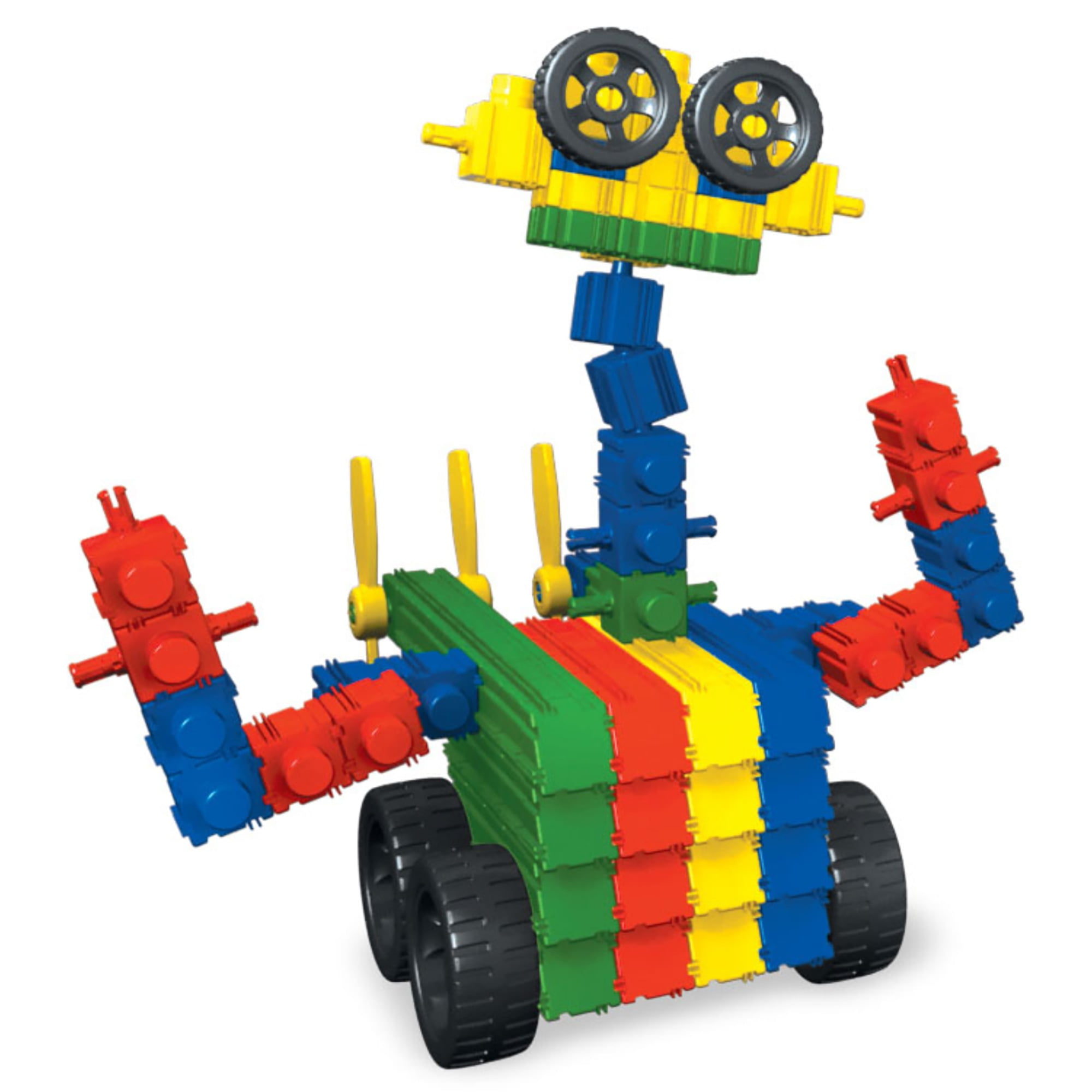Snapo: Epic Builder's Kit - 550 pcs - Colorful Blocks & Wheels, Connect On All 6 Sides, 3D Building Toy, Snap-Slide-Rotate, Construction, Kids Ages 3+