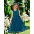 thumbnail image 5 of Arshiner Flower Girl Dress V-Back Bowknot Formal Pageant Ball Gown Wedding Party Long Tulle Dresses, 5 of 6