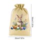 thumbnail image 3 of 3 Pcs Easter Gift Bag Drawstring Pouch for Party Favors, Bunny Rabbit Egg Candy Storage Bag, Reusable Holiday Decorative Burlap Sack for Treats Toys and Supplies, Festive Celebration Accessory, 3 of 7