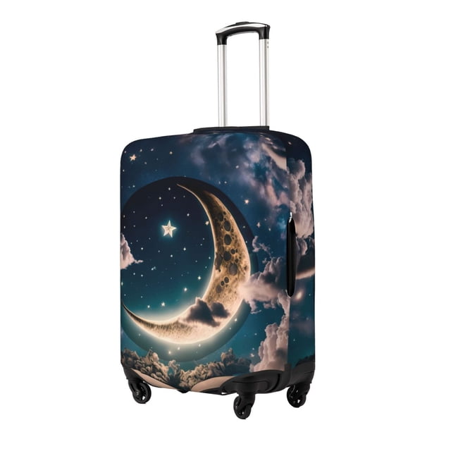 Fotbe Artistic Starry Sky Moon Book Funda Protectora para Equipaje, Antirrayones y Resistente a la Suciedad, Compatible con Maletas de 18 a 32 Pulgadas-Large