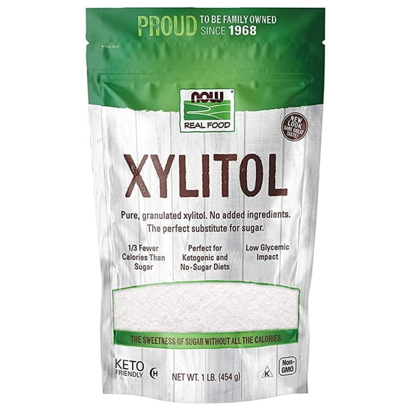 NOW Foods Real Food Xylitol -- 1 lb Pack of 3