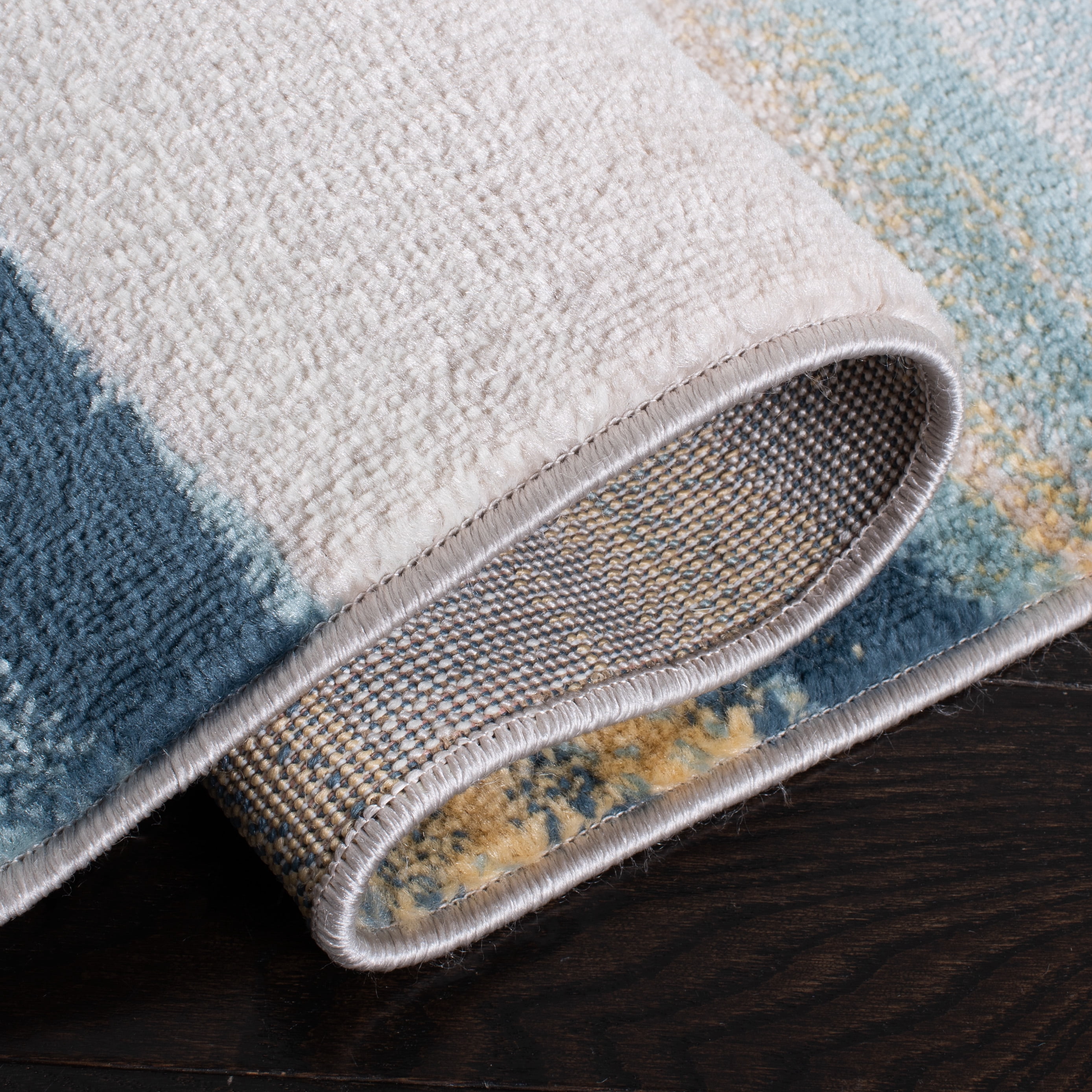 SAFAVIEH Skyler Ilija Abstract Area Rug, Beige/Navy, 10' x 14'