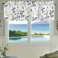 thumbnail image 3 of Grey Green Botanical Farmhouse Short Window Curtain Valances, Watercolor Spring Floral Summer Leaf Rod Pocket Kitchen Valances for Living Room Bedroom Bathroom Cafe 60" x 18", 3 of 8