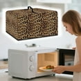 thumbnail image 3 of FOR U DESIGNS Leopard Print Microwave Oven Cover Stain Resistant Toaster Oven Covers Case Dust-Proof Microwave Dust Covers Cloth Machine Protector Decorative-S, 3 of 8