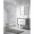 thumbnail image 2 of Lucena Bath Decor Tirador 40" Ceramic Sink Wood Freestanding Vanity in Silver, 2 of 2