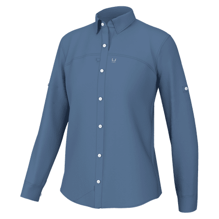 Huk Tide Point Long-Sleeve Fishing Shirt for Ladies - Quiet Harbor - M