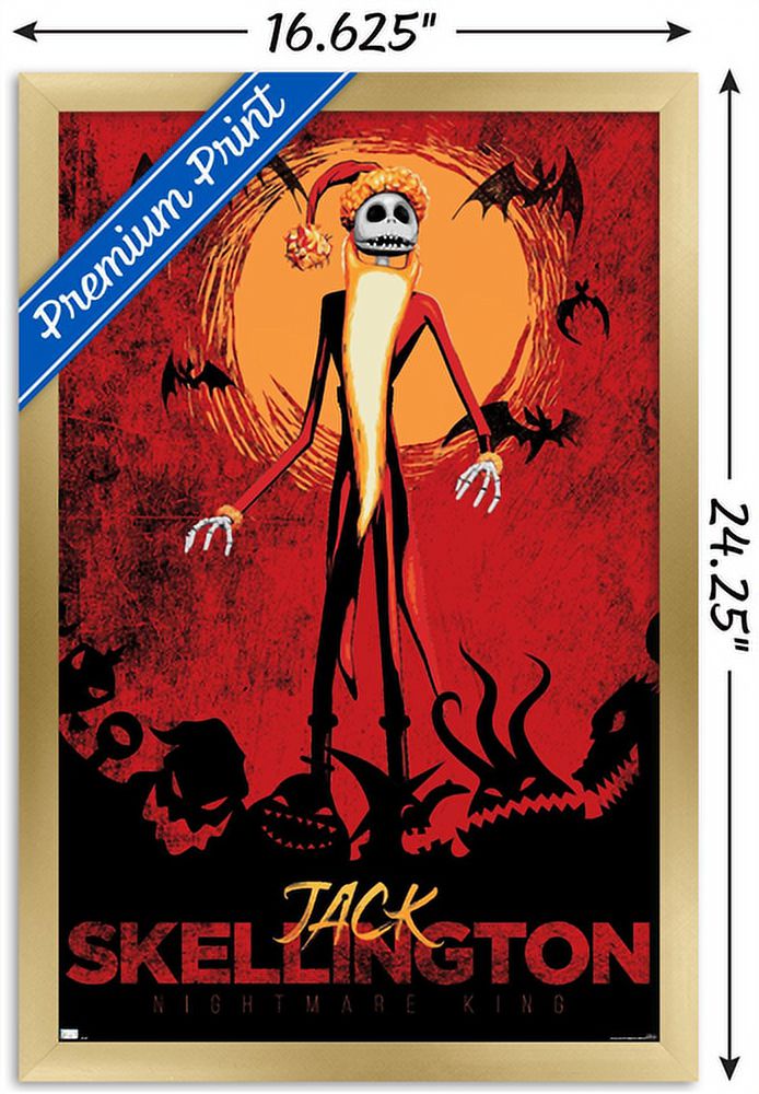 Disney Tim Burton's The Nightmare Before Christmas - Red Jack Wall Poster, 14.725" x 22.375" Framed