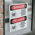 thumbnail image 4 of (2 Pack) Pesticide Storage Hazardous Bilingual OSHA Danger Sign, 4 of 7
