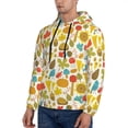 thumbnail image 3 of Lsque Forest Mushrooms Pattern Casual Men's Hoodie,Hooded Sweatshirt with Kangaroo Pocket,Pullover Hoodie-Large, 3 of 7