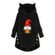 thumbnail image 1 of Puntoco Mujer Casual Navidad Impresión Felpa Botones Manga Larga Con Capucha Felpa Abrigo top Selecciones Flash Puntoco Puntoco-5564, 1 of 5