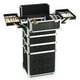thumbnail image 2 of Estuche de maquillaje OUDMAY, organizador profesional con ruedas 4 en 1, color negro, 2 of 7