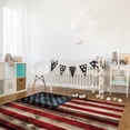 thumbnail image 3 of Area Rugs Indoor Non-Slip Rectangle Rug 2.7x5 Ft Retro USA Flag Stars Stripes Wood Grain Independence Day Rug Rubber Backing Floor Mats Non Shedding Home Decor Carpet for Entryway Living Room, 3 of 8