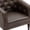 Chocolate, variant on DREAMSIDEA Faux Leather Barrel Club Chair Modern Accent Armchair, Chocolate