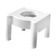 thumbnail image 3 of Seniors Squatting Toilet Stool Chair Portable for Bathroom Anti Slip PP Material Easy to Wash Size 33.5x33.5x30cm Practical Commode Stool White Hard Top, 3 of 10