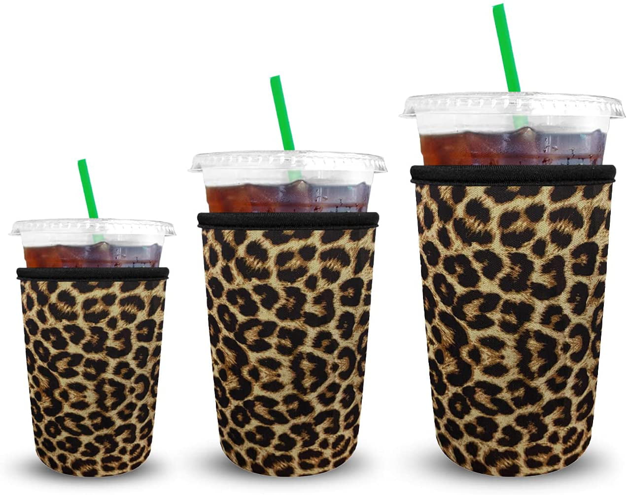 2 Pack with 24oz, Cactus Insulator Sleeve for Beverages Cold Drink Cup Sleeve for Starbucks Coffee Reusable Neoprene Iced Coffee Cup Sleeves 2 Pack Iced Coffee Sleeves