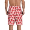 thumbnail image 3 of Kdxio Strawberry And Flowers Print Mens Sleep Shorts Bottoms Soft Comfy Pajama Wear Pants with Drawstring Pockets, 3 of 7