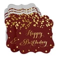 thumbnail image 3 of Inkdotpot Pack Of 100 Happy Birthday Paper Tags DIY Craft Bracket Shape Real Gold Foil Hang Tags, 3 of 6