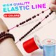 thumbnail image 3 of Cable de cuentas de cristal elástico fuerte de 393 pulgadas/rollo de 1mm para pulseras, hilo elástico, collar, joyería DIY, línea de cordones, 3 of 5