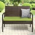 thumbnail image 4 of Merax 4-Piece Outdoor Rattan Furniture Set Patio Wicker Cushioned Set Garden Sofa Set(Green Cushion), 4 of 5