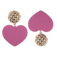 thumbnail image 4 of Aretes De Resina Exagerados, Sencillos, Generosos, Con Forma De Oreja, Pendientes Colgantes, Accesorio - borgoña, 4 of 7