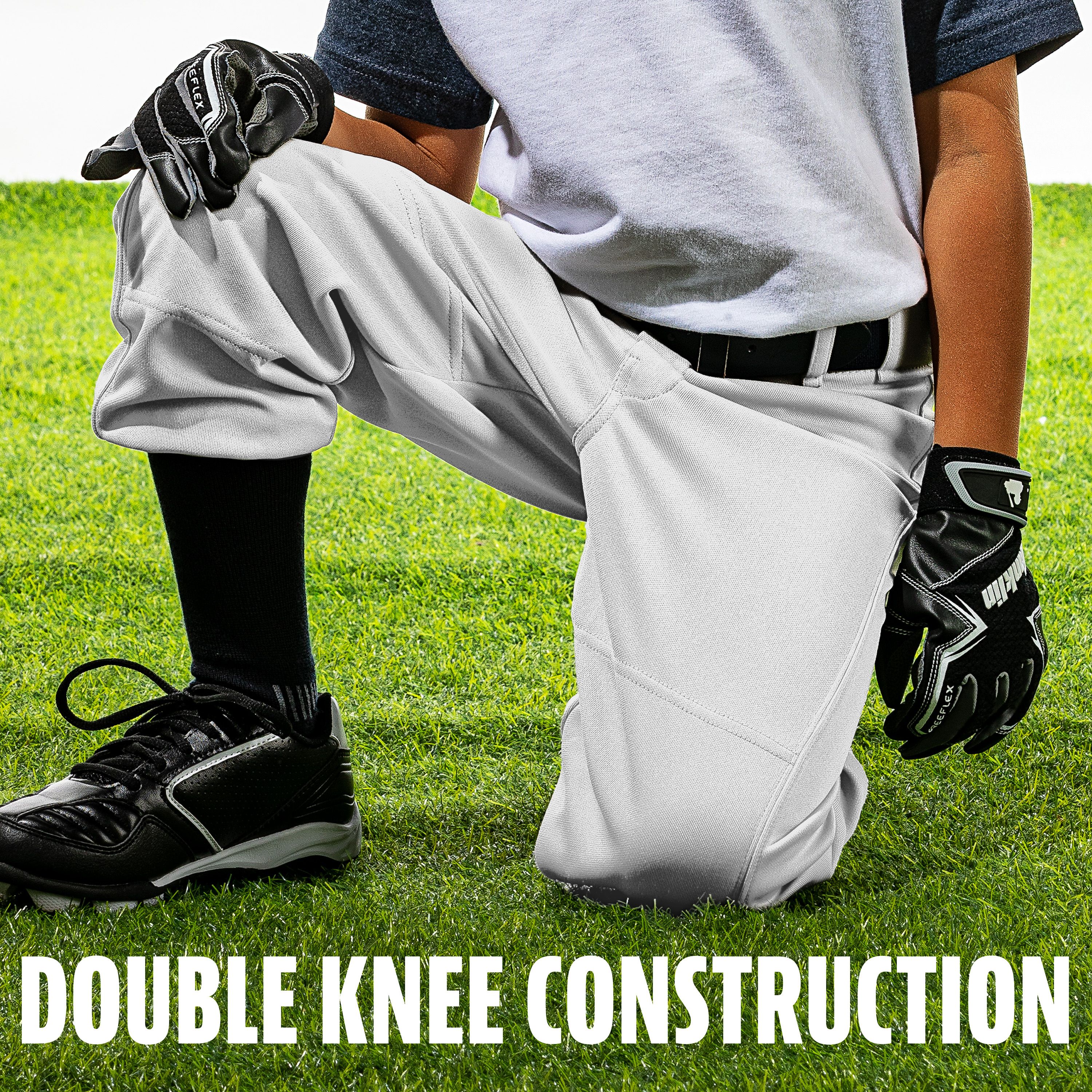 Franklin Sports Youth Baseball Pants, White, Small
