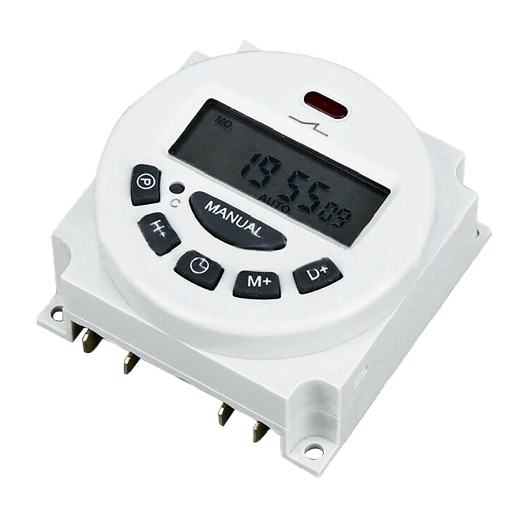 Digital LCD Relay Switch Weekly Programmable Electronic Time Timer 12V//110V//2 MR